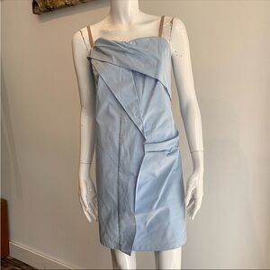 Marc By Marc Jacobs Light Blue Draped Mini Dress - Size 8